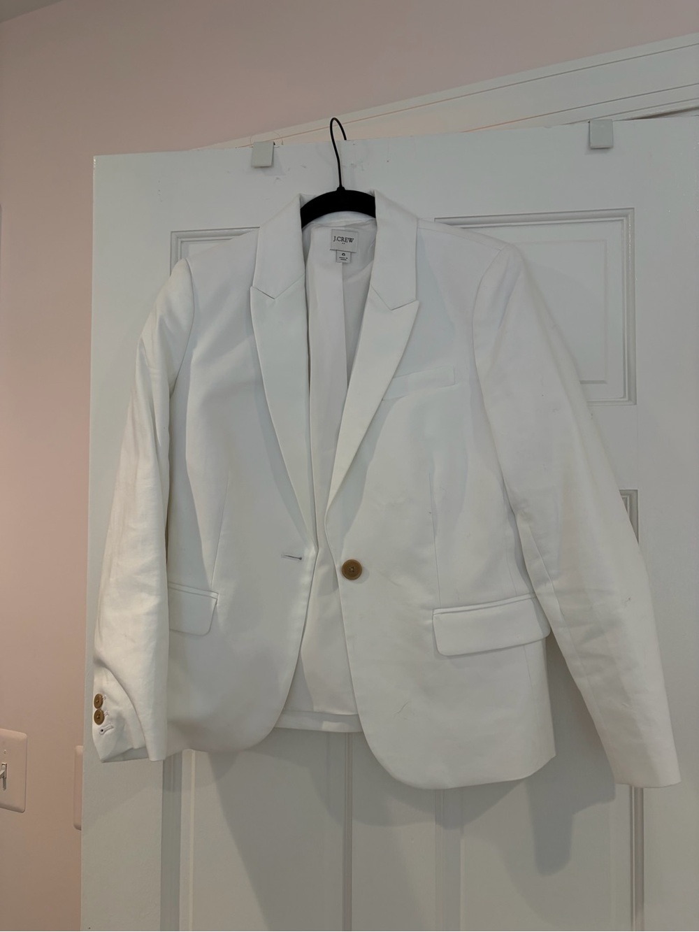 J. Crew White Single-Button women’s blazer